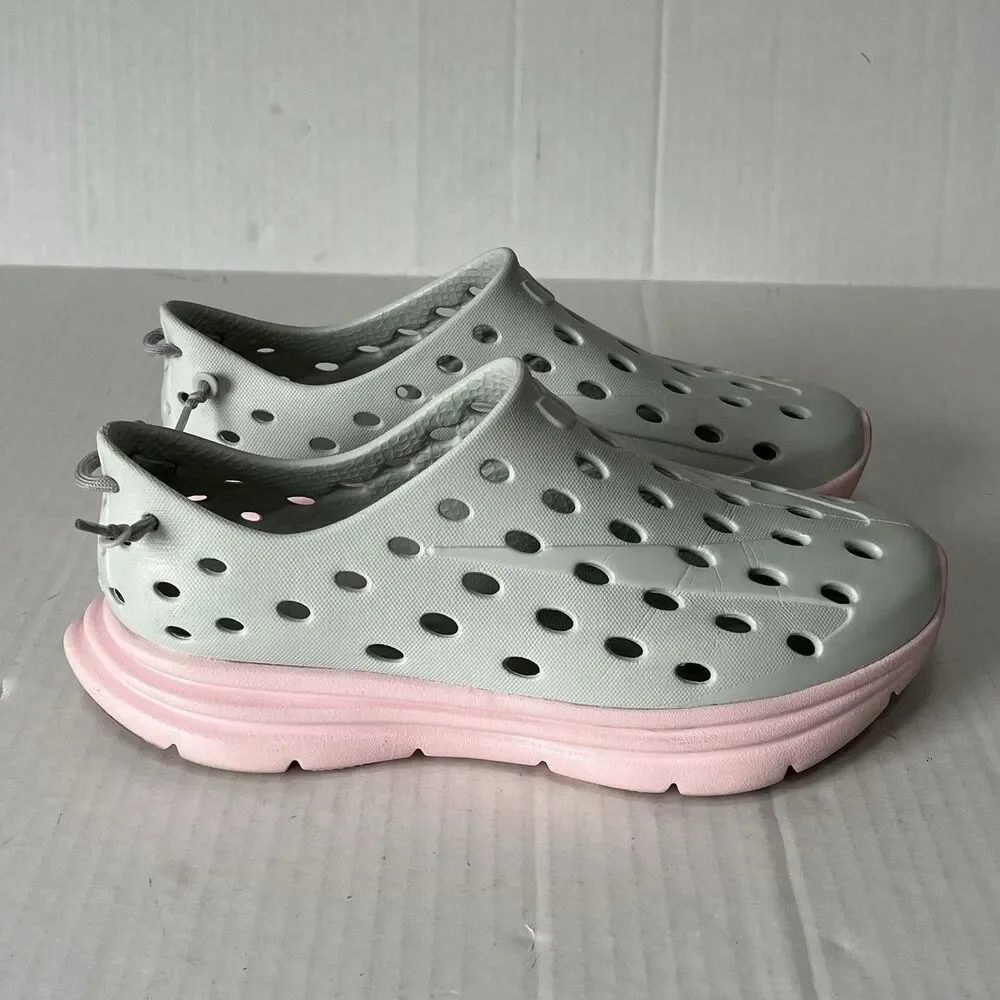 Kane Revive Recovery Shoes Unisex W9 M7 Gray Pink Active Vented Rubber Waterproo